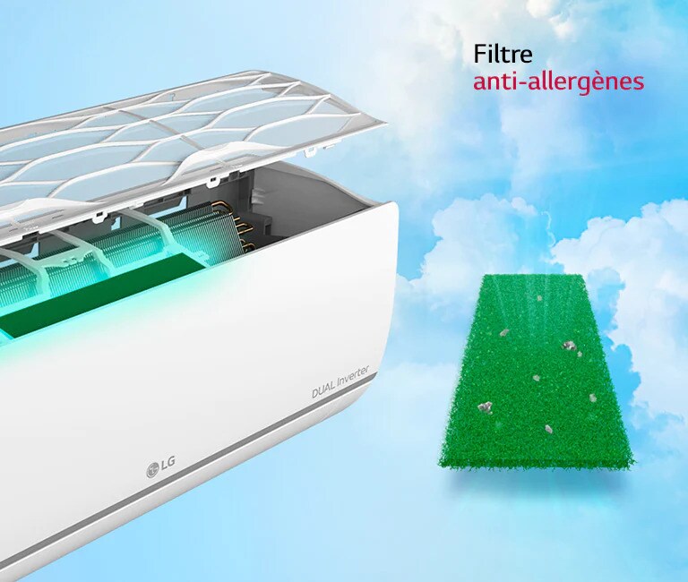Le filtre anti-allergènes capture et élimine les allergènes* pour une meilleure qualité de l’air intérieur.